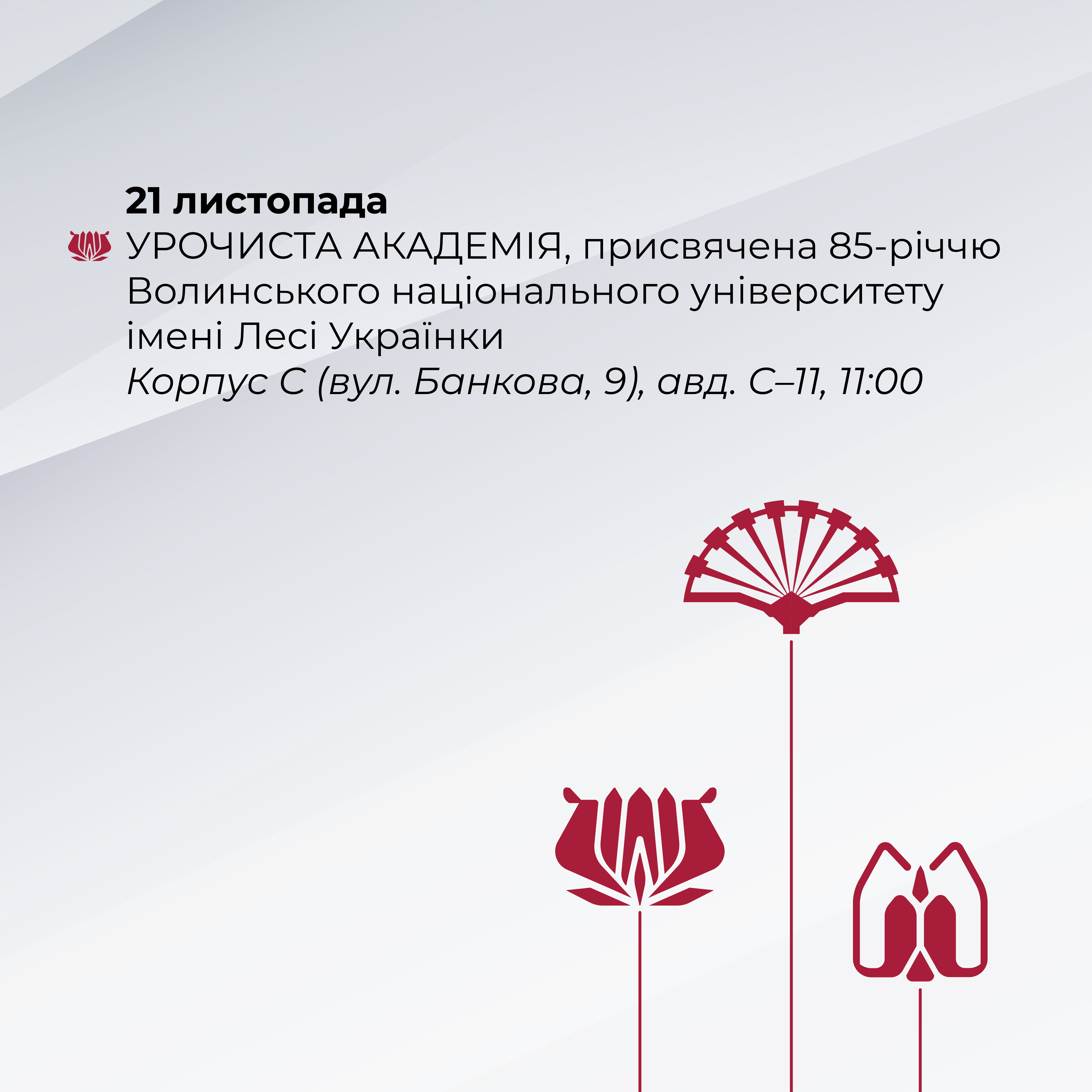 Програма заходів із відзначення 85-річчя Волинського національного університету імені Лесі Українки